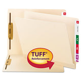 Smead® Tuff Laminated 2-fastener Folders With Reinforced Tab, Straight Tab, Letter Size, Manila, 50-box freeshipping - TVN Wholesale 