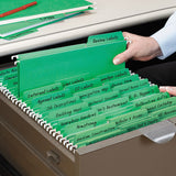 Smead® Fastab Hanging Folders, Letter Size, 1-3-cut Tab, Green, 20-box freeshipping - TVN Wholesale 