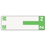 Smead® Alphaz Color-coded First Letter Combo Alpha Labels, M-z, 1.16 X 3.63, Light Green-white, 5-sheet, 20 Sheets-pack freeshipping - TVN Wholesale 