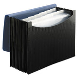 Smead® 12-pocket Poly Expanding File, 0.88" Expansion, 12 Sections, 1-6-cut Tab, Letter Size, Black-blue freeshipping - TVN Wholesale 