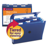 Smead® Step Index Organizer, 12 Sections, 1-6-cut Tab, Letter Size, Navy freeshipping - TVN Wholesale 