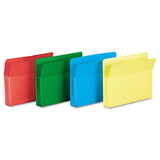 Smead® Poly Drop Front File Pockets, 3.5" Expansion, 4 Sections, Letter Size, Assorted, 4-box freeshipping - TVN Wholesale 