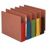 Smead® Redrope Drop-front End Tab File Pockets With Fully Lined Colored Gussets, 3.5" Exp, Letter Size, Redrope-dark Brown, 10-box freeshipping - TVN Wholesale 