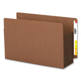 Smead® Redrope Drop-front End Tab File Pockets With Fully Lined Colored Gussets, 5.25" Expansion, Legal, Redrope-dark Brown, 10-box freeshipping - TVN Wholesale 
