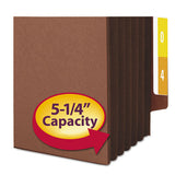 Smead® Redrope Drop-front End Tab File Pockets With Fully Lined Colored Gussets, 5.25" Expansion, Legal, Redrope-dark Brown, 10-box freeshipping - TVN Wholesale 