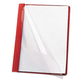 Smead® Poly Report Cover, Tang Clip, Letter, 1-2" Capacity, Clear-red, 25-box freeshipping - TVN Wholesale 