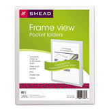 Smead® Frame View Poly Two-pocket Folder, 100-sheet Capacity, 11 X 8.5, Clear-oyster, 5-pack freeshipping - TVN Wholesale 