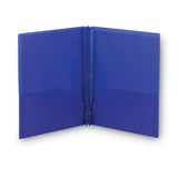 Smead® Poly Two-pocket Folder With Fasteners, 180-sheet Capacity, 11 X 8.5, Blue, 25-box freeshipping - TVN Wholesale 