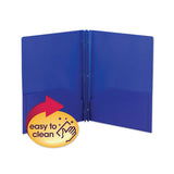 Smead® Poly Two-pocket Folder With Fasteners, 180-sheet Capacity, 11 X 8.5, Blue, 25-box freeshipping - TVN Wholesale 