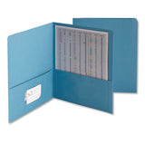 Smead® Two-pocket Folder, Embossed Leather Grain Paper, 100-sheet Capacity, 11 X 8.5, Blue, 25-box freeshipping - TVN Wholesale 