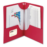 Smead® Lockit Two-pocket Folder, Textured Paper, 100-sheet Capacity, 11 X 8.5, Red, 25-box freeshipping - TVN Wholesale 