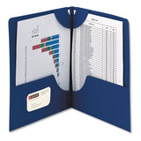 Smead® Lockit Two-pocket Folder, Textured Paper, 100-sheet Capacity, 11 X 8.5, Dark Blue, 25-box freeshipping - TVN Wholesale 