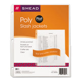 Smead® Organized Up Poly Slash Jackets, 2-sections, Letter Size, Clear, 5-pack freeshipping - TVN Wholesale 