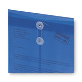 Smead® Poly String And Button Interoffice Envelopes, String And Button Closure, 9.75 X 11.63, Transparent Blue, 5-pack freeshipping - TVN Wholesale 