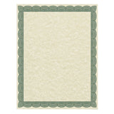 Southworth® Parchment Certificates, Traditional, 8.5 X 11, Ivory With Green Border, 50-pack freeshipping - TVN Wholesale 