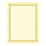 Southworth® Premium Certificates, 8.5 X 11, Ivory-gold With Spiro Gold Foil Border,15-pack freeshipping - TVN Wholesale 