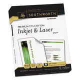 Southworth® Premium 25% Cotton Paper, 97 Bright, 24 Lb, 8.5 X 11, Wicked White, 250-pack freeshipping - TVN Wholesale 