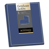 Southworth® Certificate Jacket, Navy-gold Border, Felt, 88lb Stock, 12 X 9 1-2, 5-pack freeshipping - TVN Wholesale 