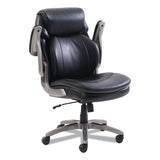 SertaPedic® Cosset Mid-back Executive Chair, Supports Up To 275 Lb, 18.5" To 21.5" Seat Height, Black Seat-back, Slate Base freeshipping - TVN Wholesale 