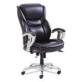 SertaPedic® Emerson Executive Task Chair, Supports Up To 300 Lb, 19" To 22" Seat Height, Black Seat-back, Silver Base freeshipping - TVN Wholesale 