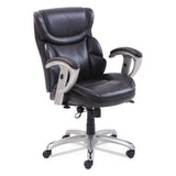 SertaPedic® Emerson Task Chair, Supports Up To 300 Lb, 18.75" To 21.75" Seat Height, Black Seat-back, Silver Base freeshipping - TVN Wholesale 