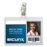 SICURIX® Self Laminating Badge Holder, Horizontal, 3.5 X 2.25, Clear, 25-pack freeshipping - TVN Wholesale 