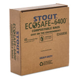 Stout® by Envision™ Ecosafe-6400 Bags, 13 Gal, 0.85 Mil, 24" X 30", Green, 45-box freeshipping - TVN Wholesale 