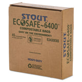 Stout® by Envision™ Ecosafe-6400 Bags, 13 Gal, 0.85 Mil, 24" X 30", Green, 45-box freeshipping - TVN Wholesale 