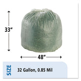 Stout® by Envision™ Ecosafe-6400 Bags, 32 Gal, 0.85 Mil, 33" X 48", Green, 50-box freeshipping - TVN Wholesale 