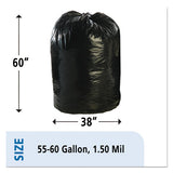 Stout® by Envision™ Total Recycled Content Plastic Trash Bags, 60 Gal, 1.5 Mil, 38" X 60", Brown-black, 100-carton freeshipping - TVN Wholesale 