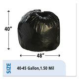 Stout® by Envision™ Total Recycled Content Plastic Trash Bags, 45 Gal, 1.5 Mil, 40" X 48", Brown-black, 100-carton freeshipping - TVN Wholesale 