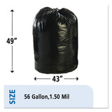 Stout® by Envision™ Total Recycled Content Plastic Trash Bags, 56 Gal, 1.5 Mil, 43" X 49", Brown-black, 100-carton freeshipping - TVN Wholesale 