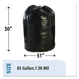 Stout® by Envision™ Total Recycled Content Plastic Trash Bags, 65 Gal, 1.5 Mil, 50" X 51", Brown-black, 100-carton freeshipping - TVN Wholesale 