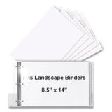 Stride Landscape Orientation Index Dividers, 5-tab, 14 X 8.5, White, 1 Set freeshipping - TVN Wholesale 