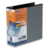 Stride Quickfit D-ring View Binder, 3 Rings, 3" Capacity, 11 X 8.5, Black freeshipping - TVN Wholesale 
