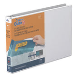 Stride Quickfit Landscape Spreadsheet Round Ring View Binder, 3 Rings, 1" Capacity, 11 X 8.5, White freeshipping - TVN Wholesale 