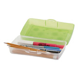 Storex Pencil Box, 8.38" X 5.63" X 2.5", Randomly Assorted Colors freeshipping - TVN Wholesale 