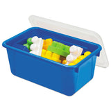 Storex Cubby Bins, Lids Included, 12.25" X 7.75" X 5.13", Blue, 6-pack freeshipping - TVN Wholesale 