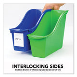 Storex Interlocking Book Bins, 4.75" X 12.63" X 7", Assorted Colors, 5-pack freeshipping - TVN Wholesale 