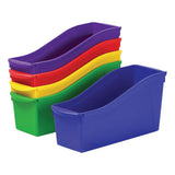 Storex Interlocking Book Bins, 4.75" X 12.63" X 7", Assorted Colors, 5-pack freeshipping - TVN Wholesale 