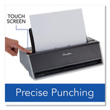 Swingline® 28-sheet Commercial Electric Two-hole Punch, Fixed 9-32" Holes, Black-silver freeshipping - TVN Wholesale 