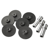 Replacement Head Punch Set, Three Heads-five Discs, 9-32 Diameter Hole, Gray