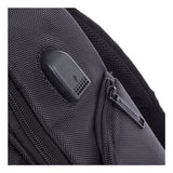 Swiss Mobility Purpose 2 Section Business Backpack, Laptops 15.6", 8.5" X 8.5" X 19.5", Black freeshipping - TVN Wholesale 