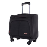 Swiss Mobility Purpose Overnight Business Case On Spinner Wheels, 9.5" X 9.5" X 17.5", Black freeshipping - TVN Wholesale 