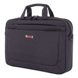 Swiss Mobility Cadence 2 Section Briefcase, Holds Laptops 15.6", 4.5" X 4.5" X 16", Charcoal freeshipping - TVN Wholesale 