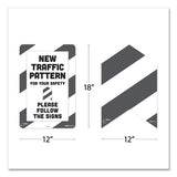 Tabbies® Besafe Carpet Decals, New Traffic Pattern For Your Safety; Please Follow The Signs, 12 X 18, White-gray, 7-pack freeshipping - TVN Wholesale 