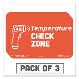 Tabbies® Besafe Messaging Education Wall Signs, 9 X 6,  "temperature Check Zone", 3-pack freeshipping - TVN Wholesale 