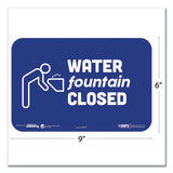 Tabbies® Besafe Messaging Education Wall Signs, 9 X 6,  "water Fountain Closed", 3-pack freeshipping - TVN Wholesale 