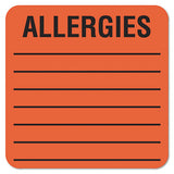 Tabbies® Allergy Warning Labels, Allergies, 2 X 2, Fluorescent Red, 500-roll freeshipping - TVN Wholesale 