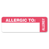 Tabbies® Medical Labels, Allergic To, 1 X 3, White, 500-roll freeshipping - TVN Wholesale 